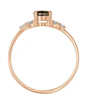 Женские Кольца_Серебро .925_РАУХТОПАЗ_Нанокристалл_3-Лазурит-Онлайн