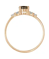 Женские Кольца_Серебро .925_РАУХТОПАЗ_Нанокристалл_3-Лазурит-Онлайн