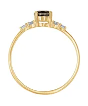 Женские Кольца_Серебро .925_РАУХТОПАЗ_Нанокристалл_3-Лазурит-Онлайн