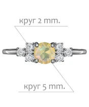 Женские Кольца_Серебро .925_ОПАЛ_Нанокристалл_2-Лазурит-Онлайн