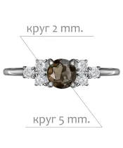 Женские Кольца_Серебро .925_РАУХТОПАЗ_Нанокристалл_2-Лазурит-Онлайн