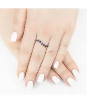 Женские Кольца_Серебро .925_ИОЛИТ__6-Лазурит-Онлайн