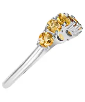 Женские Кольца_Серебро .925_ЦИТРИН__4-Лазурит-Онлайн