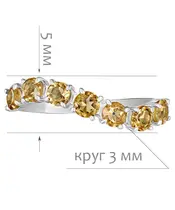 Женские Кольца_Серебро .925_ЦИТРИН__2-Лазурит-Онлайн