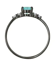 Женские Кольца_Серебро .925_АПАТИТ_Нанокристалл_4-Лазурит-Онлайн