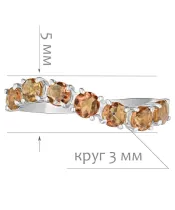 Женские Кольца_Серебро .925_ЦИТРИН__2-Лазурит-Онлайн