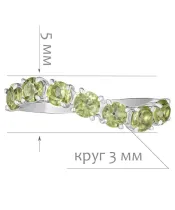 Женские Кольца_Серебро .925_ХРИЗОЛИТ__2-Лазурит-Онлайн