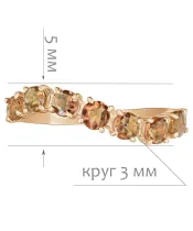 Женские Кольца_Серебро .925_ЦИТРИН__2-Лазурит-Онлайн