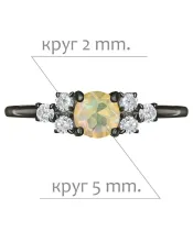 Женские Кольца_Серебро .925_ОПАЛ_Нанокристалл_2-Лазурит-Онлайн