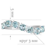 Женские Кольца_Серебро .925_ТОПАЗ__2-Лазурит-Онлайн