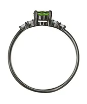 Женские Кольца_Серебро .925_ХРОМДИОПСИД_Нанокристалл_3-Лазурит-Онлайн