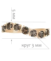 Женские Кольца_Серебро .925_РАУХТОПАЗ__2-Лазурит-Онлайн