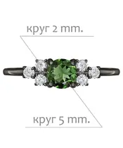 Женские Кольца_Серебро .925_ХРОМДИОПСИД_Нанокристалл_2-Лазурит-Онлайн