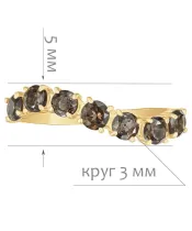 Женские Кольца_Серебро .925_РАУХТОПАЗ__2-Лазурит-Онлайн