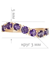 Женские Кольца_Серебро .925_АМЕТИСТ__2-Лазурит-Онлайн