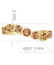 Женские Кольца_Серебро .925_ЦИТРИН__2-Лазурит-Онлайн