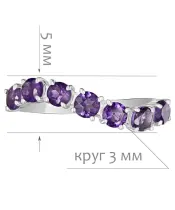 Женские Кольца_Серебро .925_АМЕТИСТ__2-Лазурит-Онлайн