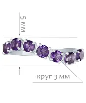Женские Кольца_Серебро .925_АМЕТИСТ__2-Лазурит-Онлайн