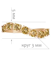 Женские Кольца_Серебро .925_ЦИТРИН__2-Лазурит-Онлайн