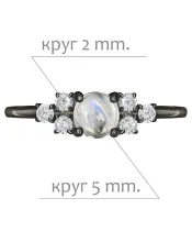 Женские Кольца_Серебро .925_ЛУННЫЙ КАМЕНЬ_Нанокристалл_2-Лазурит-Онлайн