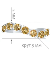 Женские Кольца_Серебро .925_ЦИТРИН__2-Лазурит-Онлайн