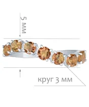 Женские Кольца_Серебро .925_ЦИТРИН__2-Лазурит-Онлайн