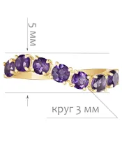 Женские Кольца_Серебро .925_АМЕТИСТ__2-Лазурит-Онлайн