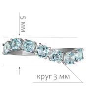Женские Кольца_Серебро .925_ТОПАЗ__2-Лазурит-Онлайн