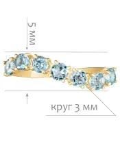 Женские Кольца_Серебро .925_ТОПАЗ__2-Лазурит-Онлайн