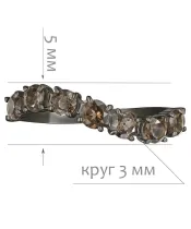 Женские Кольца_Серебро .925_РАУХТОПАЗ__2-Лазурит-Онлайн