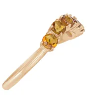 Женские Кольца_Серебро .925_ЦИТРИН__4-Лазурит-Онлайн