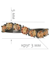 Женские Кольца_Серебро .925_ЦИТРИН__2-Лазурит-Онлайн