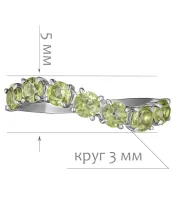 Женские Кольца_Серебро .925_ХРИЗОЛИТ__2-Лазурит-Онлайн