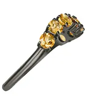 Женские Кольца_Серебро .925_ЦИТРИН__4-Лазурит-Онлайн