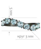 Женские Кольца_Серебро .925_ТОПАЗ__2-Лазурит-Онлайн