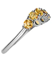 Женские Кольца_Серебро .925_ЦИТРИН__4-Лазурит-Онлайн