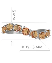 Женские Кольца_Серебро .925_ЦИТРИН__2-Лазурит-Онлайн