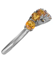 Женские Кольца_Серебро .925_ЦИТРИН__4-Лазурит-Онлайн