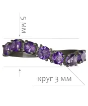 Женские Кольца_Серебро .925_АМЕТИСТ__2-Лазурит-Онлайн