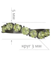 Женские Кольца_Серебро .925_ХРИЗОЛИТ__2-Лазурит-Онлайн