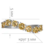 Женские Кольца_Серебро .925_ЦИТРИН__2-Лазурит-Онлайн