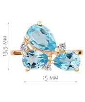 Женские Кольца_Серебро .925_ТОПАЗ_Нанокристалл_2-Лазурит-Онлайн