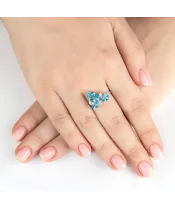 Женские Кольца_Серебро .925_ТОПАЗ_Нанокристалл_5-Лазурит-Онлайн