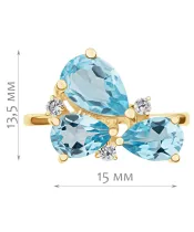 Женские Кольца_Серебро .925_ТОПАЗ_Нанокристалл_2-Лазурит-Онлайн