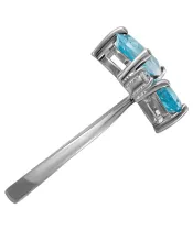 Женские Кольца_Серебро .925_ТОПАЗ_Нанокристалл_4-Лазурит-Онлайн