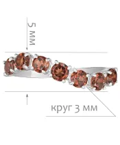 Женские Кольца_Серебро .925_ГРАНАТ__2-Лазурит-Онлайн