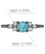 Женские Кольца_Серебро .925_АПАТИТ_Нанокристалл_2-Лазурит-Онлайн