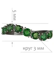 Женские Кольца_Серебро .925_ХРОМДИОПСИД__2-Лазурит-Онлайн