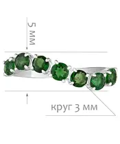 Женские Кольца_Серебро .925_ХРОМДИОПСИД__2-Лазурит-Онлайн