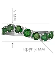 Женские Кольца_Серебро .925_ХРОМДИОПСИД__2-Лазурит-Онлайн